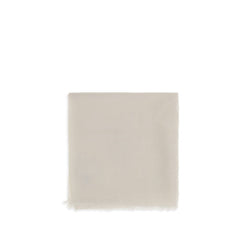 Brunello Cucinelli White Cashmere Scarf