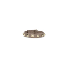 Valentino Garavani Gray Calf Leather Bos Taurus Bracelet