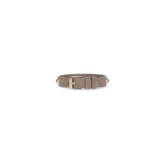 Valentino Garavani Gray Calf Leather Bos Taurus Bracelet
