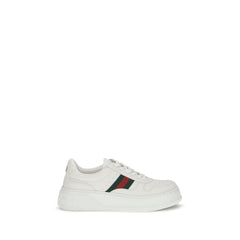 Gucci White Calf Leather Bos Taurus Chunky Sneakers