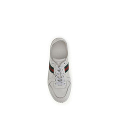 Gucci White Calf Leather Bos Taurus Athletic Sneakers
