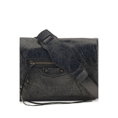 Balenciaga Black Lamb Ovis Aries Aries Shoulder Bag