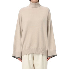 Brunello Cucinelli Beige Cashmere Turtleneck