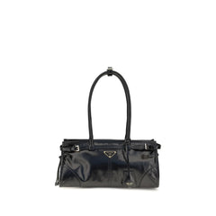 Prada Black Calf Leather Bos Taurus Handbag