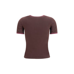 Courrèges Brown Cotton T-Shirt