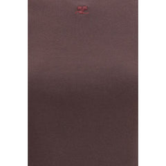 Courrèges Brown Cotton T-Shirt