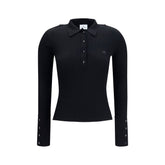 Courrèges Black Viscose Polo Shirt