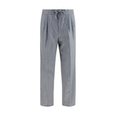 Brunello Cucinelli Gray Wool Oves Aries Casual Pants