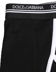 Dolce & Gabbana Black White Logo Waistband Coulotte Panty Underwear