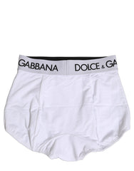 Dolce & Gabbana White Logo Waistband Coulotte Panty Underwear