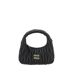 Miu Miu Black Calf Leather Bos Taurus Handbag