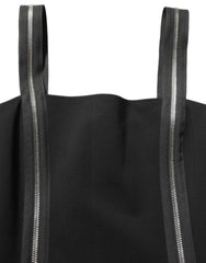 Dolce & Gabbana Black Sleeveless Front Zipper Midi Dress