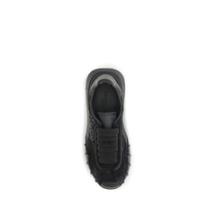 Dolce & Gabbana Black Calf Leather Bos Taurus Chunky Sneakers