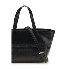Alexander Wang Black Calf Leather Bos Taurus Shoulder Bag