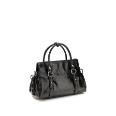 Miu Miu Black Calf Leather Bos Taurus Handbag