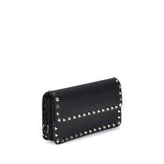 Valentino Garavani Black Calf Leather Bos Taurus Wallet