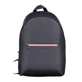 Tommy Hilfiger Blue Polyurethane Men's Backpack with Adjustable Straps
