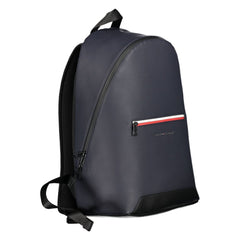 Tommy Hilfiger Blue Polyurethane Men's Backpack with Adjustable Straps