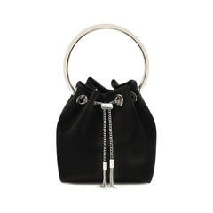 Jimmy Choo Black Cotton Shoulder Bag
