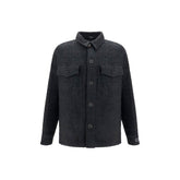 Balmain Black Cotton Shell Jacket