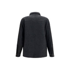 Balmain Black Cotton Full-Length Jacket