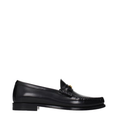 Celine Black Leather Slip-On Loafers