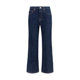 Khaite Blue Cotton Flared Jeans