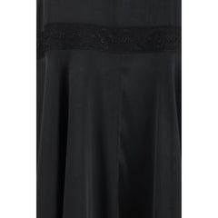 Ganni Black Silk Cocktail Dress