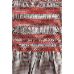 Ganni Brown Cotton Sleeveles T-Shirt