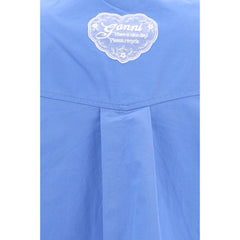 Ganni Blue Cotton Pattern Shirt