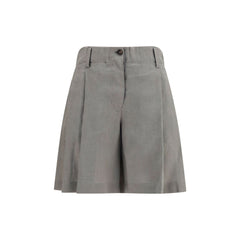 Brunello Cucinelli Bicolor Linen Bermuda Shorts
