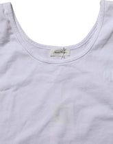 American Vintage White Cotton Round Neck Sleeveless Tank Top