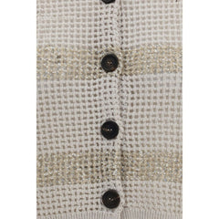 Brunello Cucinelli Beige Linen Cardigan