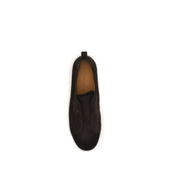 Santoni Brown Calf Leather Bos Taurus Sneakers