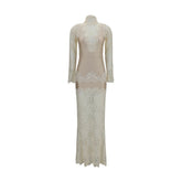 Rabanne Beige Polyamide Long Dress