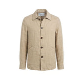 Malo Beige Linen Men Jacket