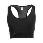 Moschino Black Cotton Sport Bra