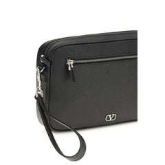 Valentino Garavani Black Calf Leather Bos Taurus Handbag