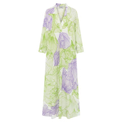 Malo Green Cotton Women Dress