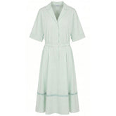 Malo Green Cotton Women Dress