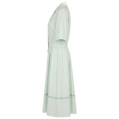 Malo Green Cotton Women Dress