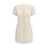 Self-Portrait Beige Polyester Casual Dress
