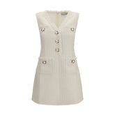 Self-Portrait Beige Polyamide Casual Dress