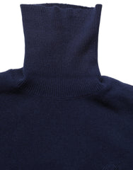 Dolce & Gabbana Blue Wool Knit Turtleneck Pullover Sweater