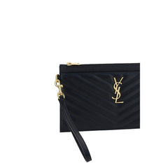 Saint Laurent Black Calf Leather Bos Taurus Wallet