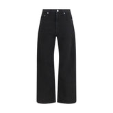 Haikure Black Cotton Straight-Leg Jeans