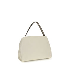Ferragamo Beige Calf Leather Bos Taurus Shoulder Bag