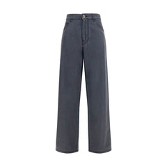 Miu Miu Black Cotton Straight-Leg Jeans