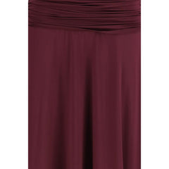Self-Portrait Bordeaux Viscose Casual Dress