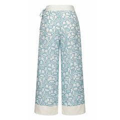 Malo Blue Silk Women's Pants